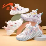 Guirenniao girls' mesh breathable running shoes, autumn new trendy brand, non-slip and shock-absorbing, boys' large kids' children's sports shoes