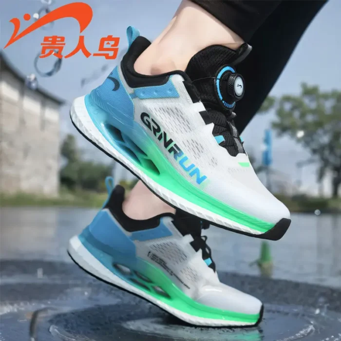 Guirenniao Men's Shoes 2025 New Style Sports Shoes, Shock-Absorbing Running Shoes, Student Mesh Breathable, Trendy and Versatile Men's Shoes - Image 2