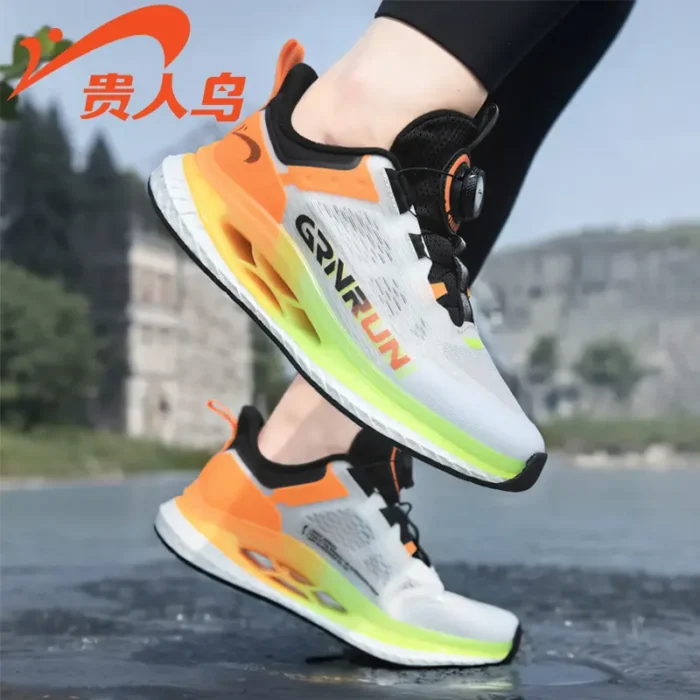 Guirenniao Men's Shoes 2025 New Style Sports Shoes, Shock-Absorbing Running Shoes, Student Mesh Breathable, Trendy and Versatile Men's Shoes - Image 5