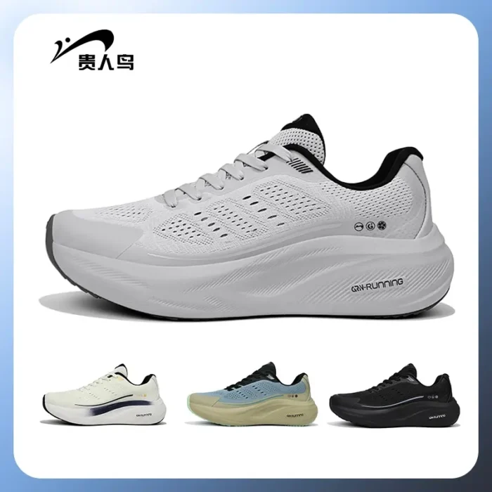 Guirenniao Sports Breathable and Wear-resistant Running Shoes with Shock Absorption for Track, Spring Collection, Unisex, Thick-soled, Comfortable Mesh, Lightweight Athletic Shoes - Image 4