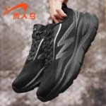 Guirenniao Streamer men's shoes new soft-soled running shoes, shock-absorbing, water-repellent leather sports shoes, wear-resistant, suitable for autumn and winter outdoor activities - Image 3